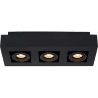 Lucide Xirax Spot de Plafond Black | 3x5W 2200K|3000K
