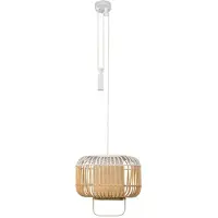 Forestier Bamboo Square Suspension White | Small