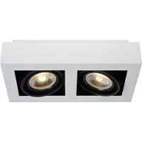 Lucide LED Spot plafond Zefix GU10 2 x 12 W rectangulaire blanc