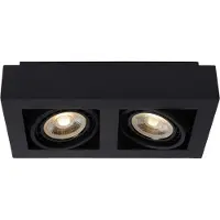 Lucide ZEFIX - Spot de plafond (lampe de plafond) - LED « Dim to warm » - GU10 (ES111) - 2x12 W 2200 K/3000 K - Noir