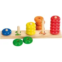 Goki - 2041786 - formes à trier et à empiler - jeu de tri - rencontrez compter avec des anneaux