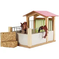 Kids Globe Horses horsebox 1:24 rose