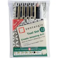 Bruynzeel Ensemble d'outils Zentangle (lot de 12) Z12PTGB