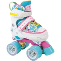 Hudora Filles, Patins à roulettes, patin à roulettes Skate Wonders, réglable (menthe, -35) (28, 29, 30, 31), Multicolore