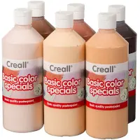 Creall Set de peinture scolaire Creall Colours of the World, 6x500ml