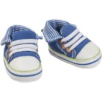 Heless Sneakers bleus t. 38-45 cm 1 pair, rubans élastiques, tirette, dès 3 ans