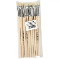 Creativ Company Brosses en bois - No. 8, manche court, 12pcs.