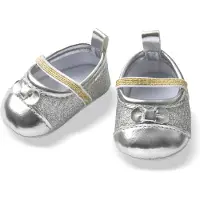 Heless Ballerines argent t.38-45 cm ballerines paillettes, 1 pair, tirette, dès 3 ans