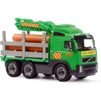 Wader Camion Volvo de transport de bois Jouet avec remorque et troncs d'arbres