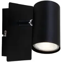 Briloner Spot mural orientable et pivotant LEUCHTEN RUN, 40 W, IP20, noir, métal, incl., 1x GU10, 12 x 8 x 12,3