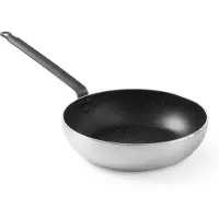 Hendi Poêle Wok à fond plat compatible avec les plaques à induction | 28 cm Ø