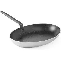 Super Merchant Poêle à poisson Aluminium 400x280 Marbre Revêtement antiadhésif, Poêle + casserole, Argent