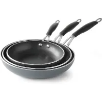Hendi Poêle à frire en aluminium 320x60 mm Teflon Platinum Plu, Set de poêles et de casseroles, Argent