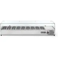 Hendi Vitrine réfrigérée | acier inoxydable | 9x GN 1/4 150 mm