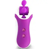 Feelztoys Clitella - vibromasseur oral rechargeable et rotatif (violet)