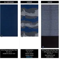 Avento Foulards Men Colsjaal Set Van 3 Active Bleu Marine/Anthracite