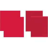 DDDDD Ensemble Combiné DDDDD Logo Red 2 Torchons de Cuisine + 2 Torchons à Thé-60 x 65 cm