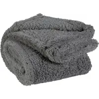 Unique living Plaid Unique Living Teddy Dark Grey 150x200-150 x 200 cm