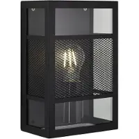 Brilliant Lampe , Getta applique extérieure noir, métal/plastique, 1x A60, E27, 40W,ampoules normales (non incluses)