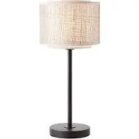 Brilliant Lampe de table Odar E27 40 W noir/beige