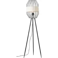 Brilliant Lampadaire Slope E27 40 W noir/naturel