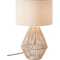 Brilliant Lampe de table Laraine | lampe de table décorative naturelle | textile papier métal | beige | 1x E27 max. 42 W | IP20