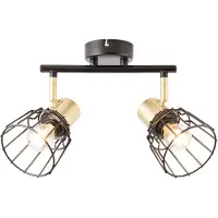 Brilliant Tube spot, 2 flammes Posca or IP20 E14 40 watts dimmable g. f. Lampe goutte d'eau