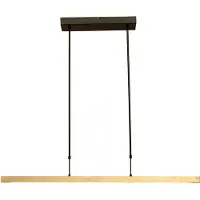 Masterlight Lampe suspendue noire Real 3 avec de l'or 100cm
