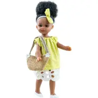 Paola Reina Poupée Mini-Amigas Noah 21cm - Poupée foncée avec des cheveux noirs