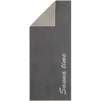 Cawö Serviette de Sauna Cawö 449 Sauna-Time Two-Tone Anthracite