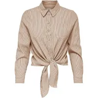ONLY Chemisier 'ONLLecey' moka / blanc