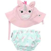 Zoocchini Unicorn Swimsuit Diaper Upf 50 Bleu,Rose 6-12 Months Garçon