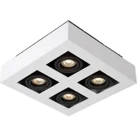 Lucide Xirax Spot de Plafond White | 4x5W 2200K|3000K