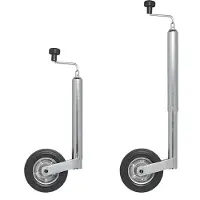 Pricenet Roue jockey avec jante en métal et pneu en caoutchouc solide 20 x 5 cm