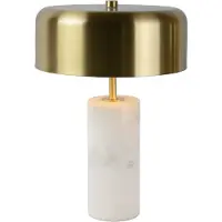 Lucide Lampe de table Mirasol blanc avec or