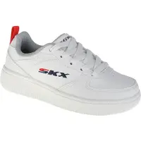 SKECHERS Garçons, Baskets, Sport Court Blanc, Blanc, (32)