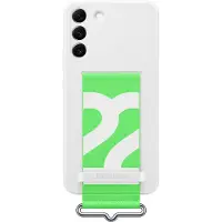 Samsung Galaxy S22 Plus Back Cover Silicone avec Sangle Blanc