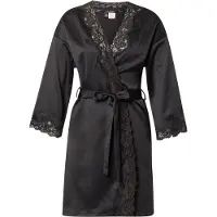 Ralph Lauren Robe de chambre 'SIGNATURE SATIN' noir