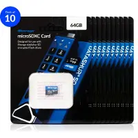 ISTORAGE microSD Card (10-Pack) (64 Go, microSDXC, U3, UHS-III), Carte mémoire, Bleu, Noir
