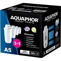 AQUAPHOR A5 Cartouche filtrante Aqualen Pack 3+1 pour filtres à eau de table Provence, Prestige, Atlant, Arctic et Smile