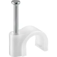 Wentronic Collier de serrage, blanc Diamètre maxi du câble : 14,0 mm
