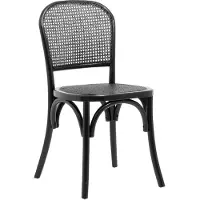 Nordal Chaise Wicky | Noire | Rotin | Bois | 27241