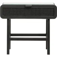 Nordal Console A/s Merge-noir Avec Rotin | 2567