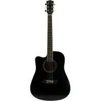 Fazley W40-BK LH guitare acoustique folk pour gaucher