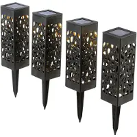 Bonprix Lot de 4 piquets de jardin solaires avec ornements
