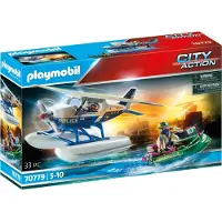 Playmobil Avion nautique de la police : poursuite de contrebandiers