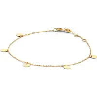Jackie Gold Bracelet à bibelots Disc en or jaune 14 carats