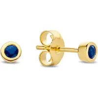 Jackie Gold Clous d’oreilles Sapphire en or jaune 14 carats