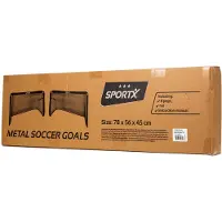 Sportx Metalen Voetbaldoelen 78x56x45 cm 2 Stuks Zwart