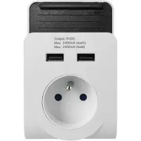 Profile Prise Avec 2 Ports Usb Et Support Smartphone (200840006)
